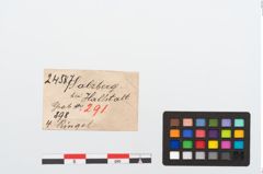 Etikett zu Bronzering (NHMW-PRAE-024587)
